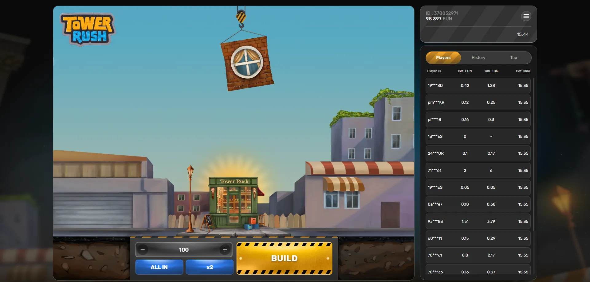 لعبة tower rush الأصلية من Galaxsys — بناء البرج ومضاعفات ديناميكية